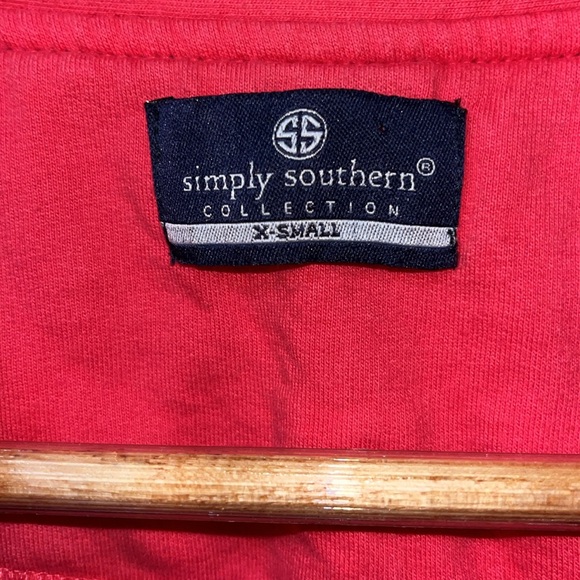Simply Southern Collection Red Anchor Pattern zip sweatshirt Size XS - Picture 5 of 13